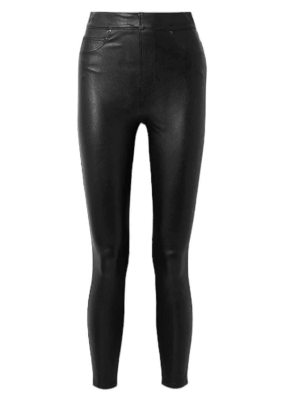SPANX Women's Leather-Like Ankle Skinny Pants